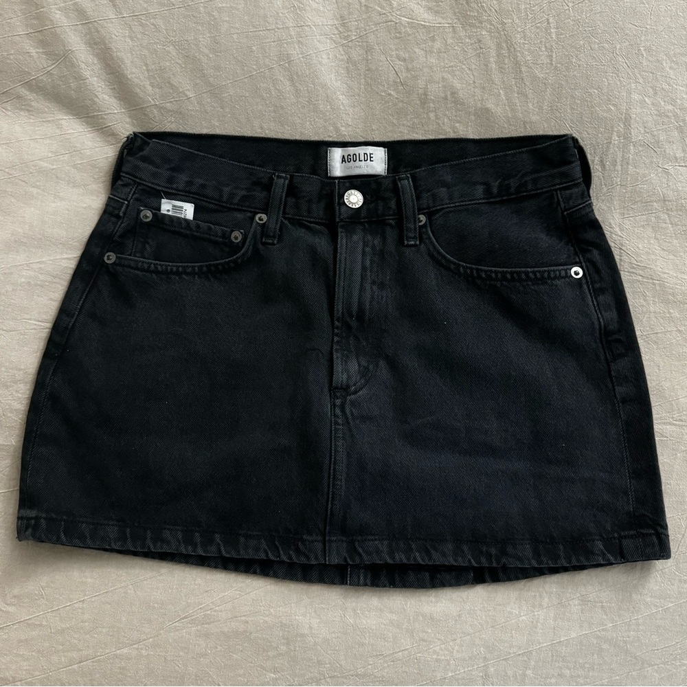 Agolde Liv Mini Jean Skirt in Vapor Size 26